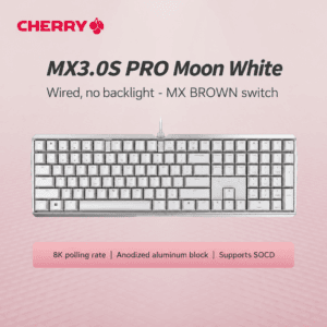 MX 3.0S Pro Wired No Backlighting Moon White MX Illumina Brown Switch