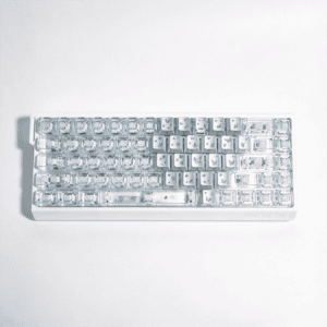 Ice Crystal + Silver Butterfly Heart Keycaps