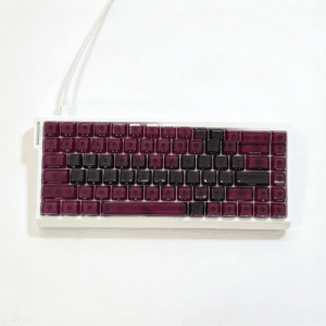 Purple Jelly + Black Cross Keycaps